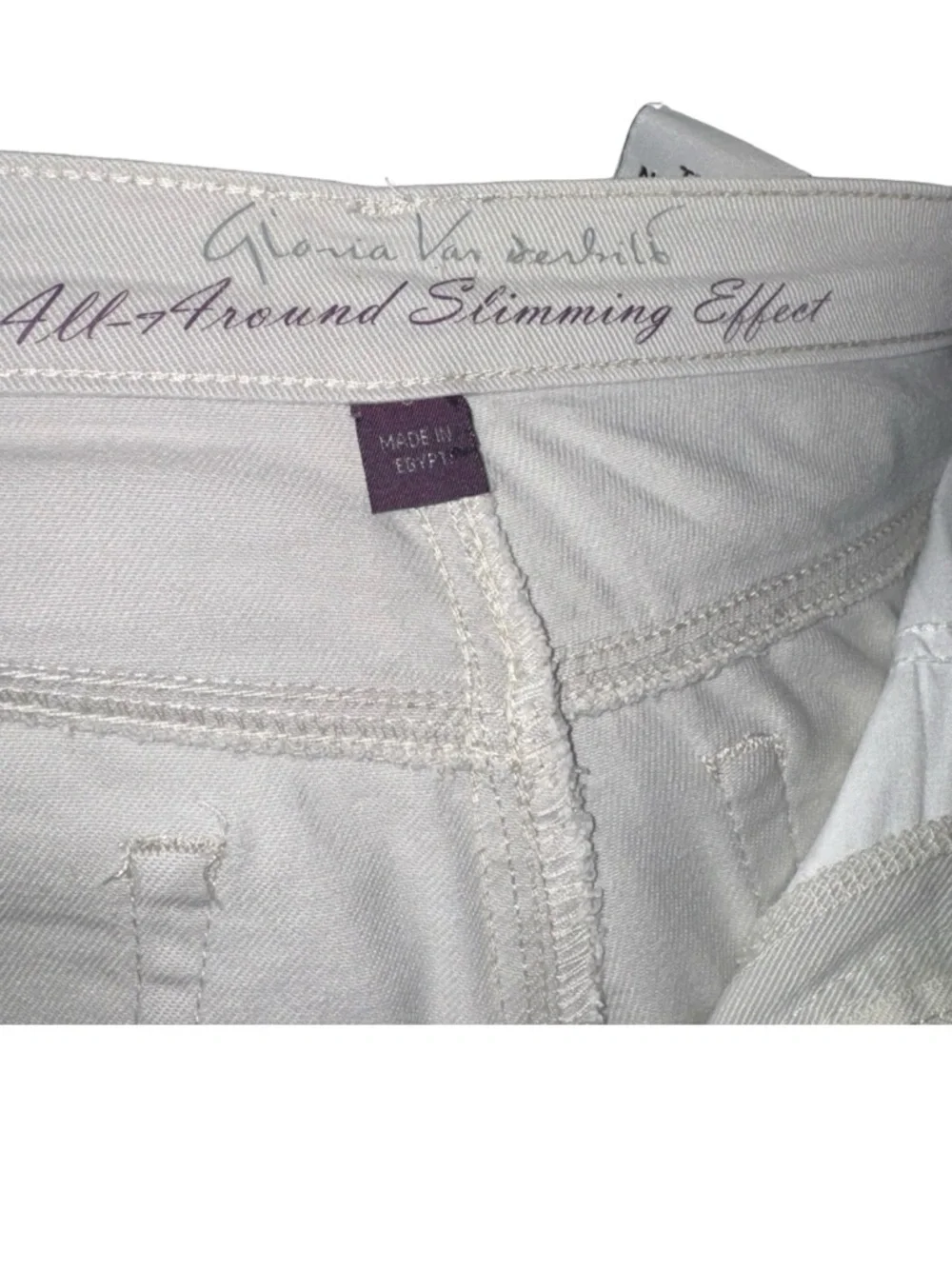Gloria Vanderbilt Amanda Capri Jeans Womens 8 White Slimming Stretch Crop - Picture 6 of 9